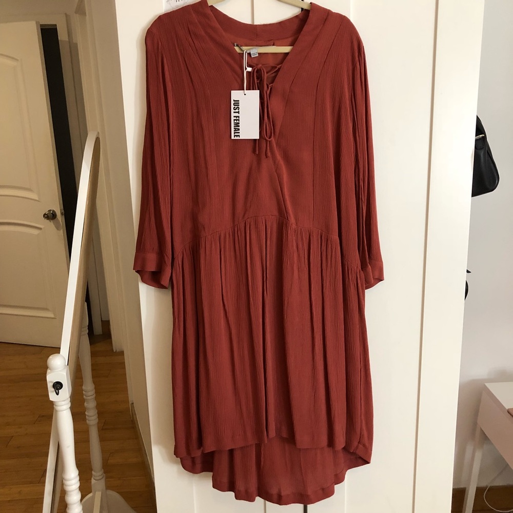 Just Female “Canyon” high-low smock dress - Picture 3 of 5